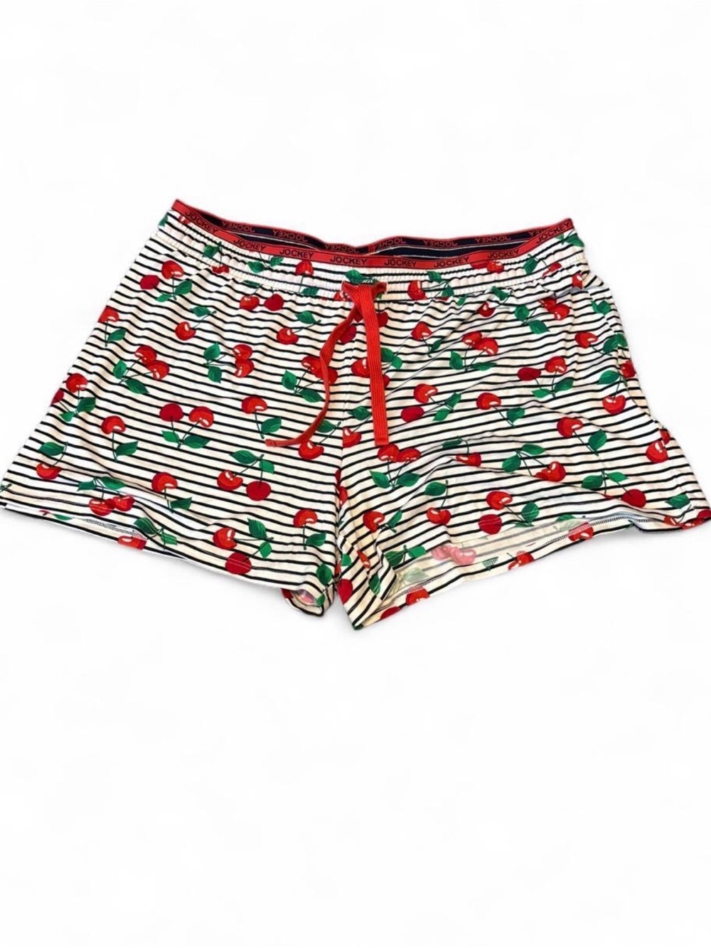 Jockey Cherry and Stripe Pajama Shorts Size L